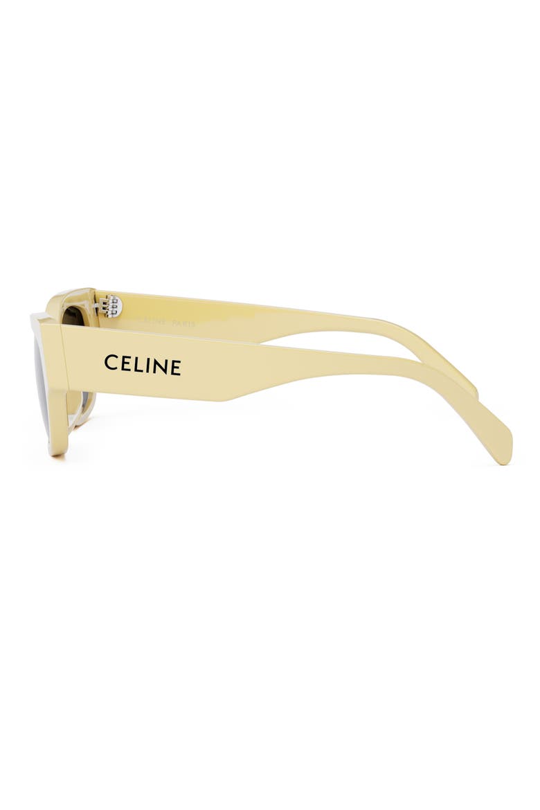 Monochroms 54mm Cat Eye Sunglasses, Alternate, color, SHINY YELLOW / SMOKE