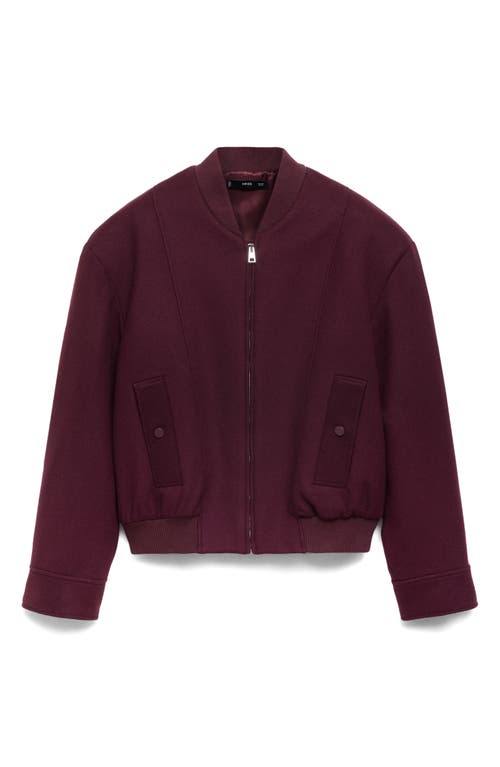 Mango Jacket Burgundy In Burgundy
