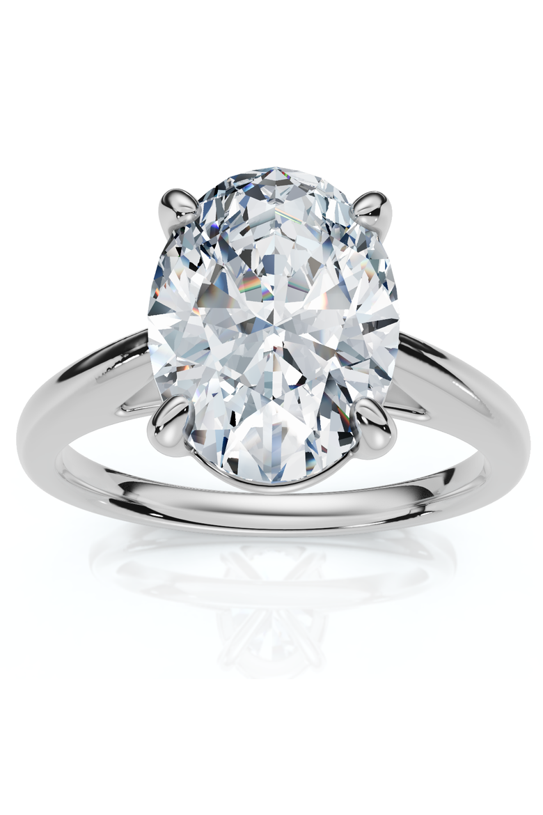Certified 2Ct Oval Solitaire Ashley Diamond Engagement Ring 14k Gold Lab Grown, Main, color, 14k White Gold