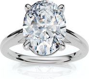 Bliss Diamond Certified 2Ct Oval Solitaire Ashley Diamond Engagement Ring 14k Gold Lab Grown