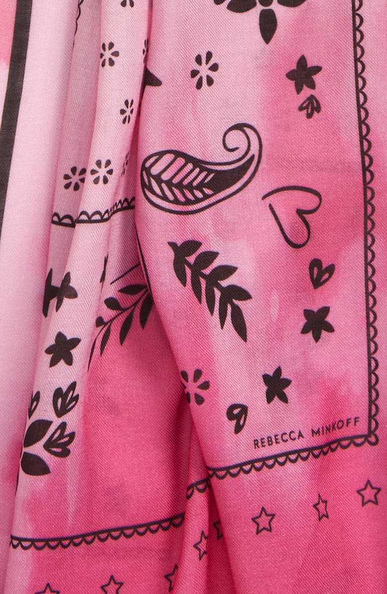 Rebecca Minkoff Ombré Acid Wash Paisley Scarf, Alternate, color, 
