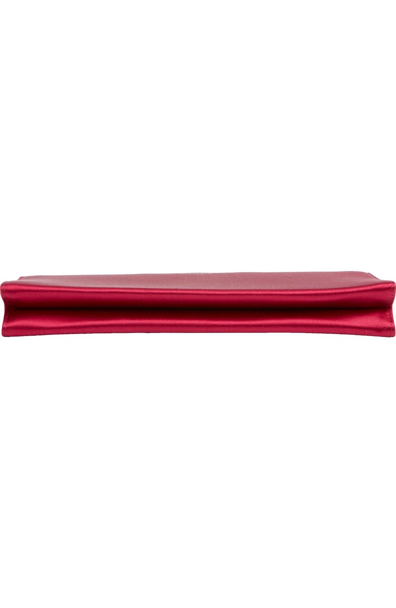 Saint Laurent Small Midnight Satin Clutch, Alternate, color, Dark Fuchsia