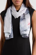 La Fiorentina Floral Print Silk Scarf