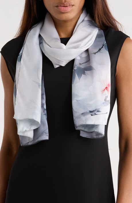 La Fiorentina Floral Print Silk Scarf