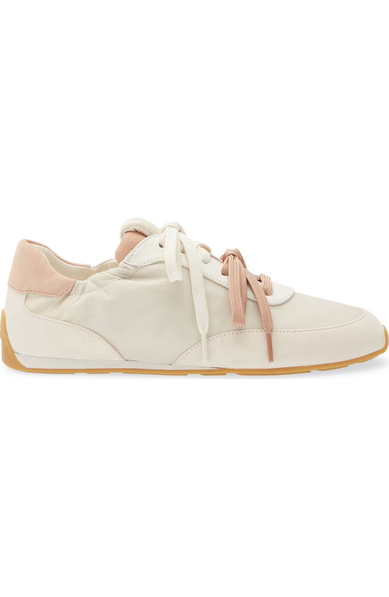 Stuart Weitzman Bondruchesnk Sneaker, Alternate, color, Linen/ Cream/ Blushful
