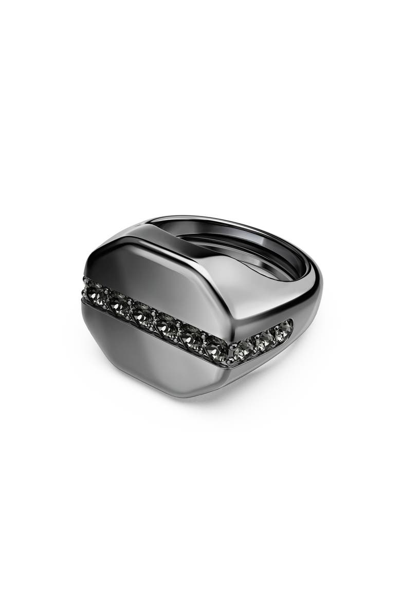 Swarovski Dextera Signet Ring, Main, color, Silver