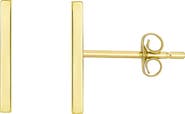 CANDELA JEWELRY 10K Gold Bar Stud Earrings