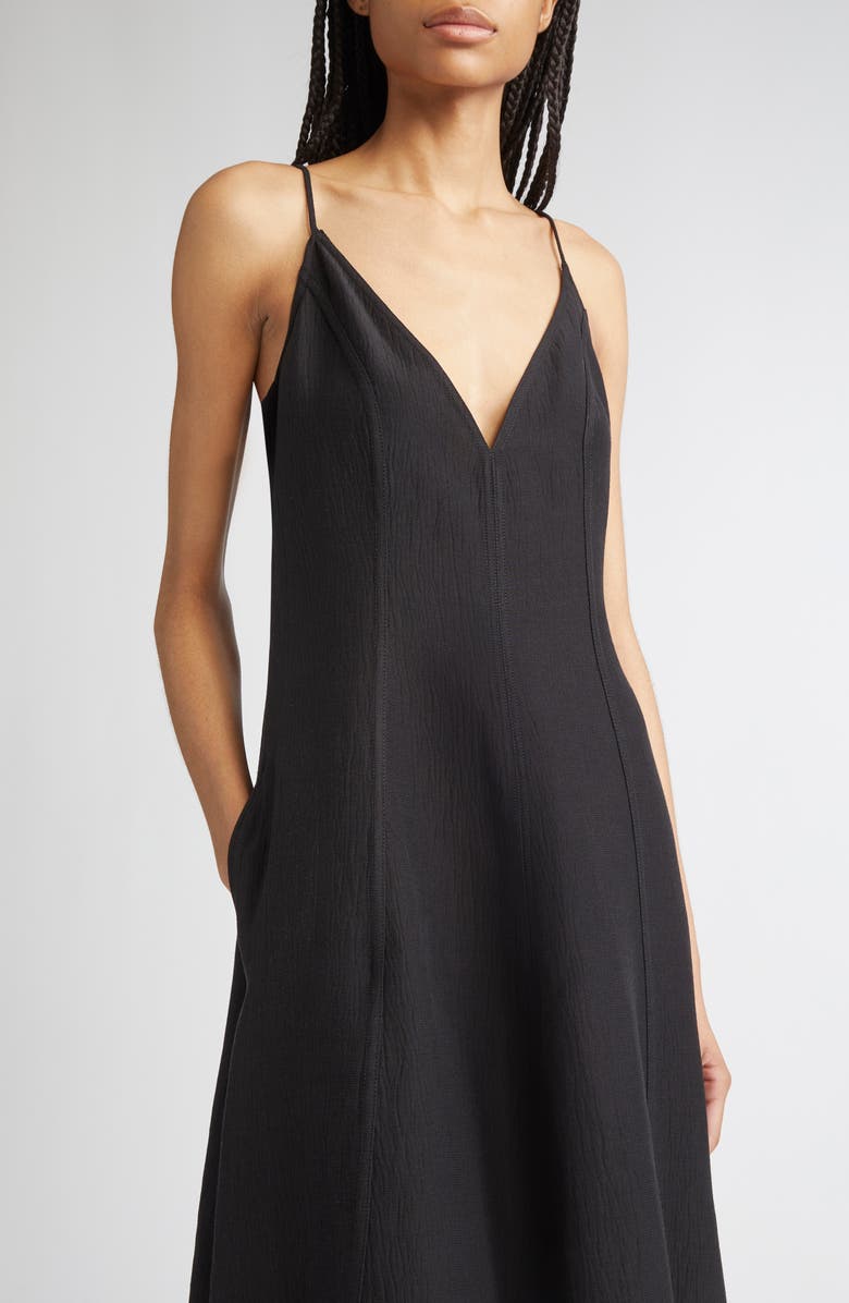 Proenza Schouler Elaine Asymmetric Hem Dress, Alternate, color, Black