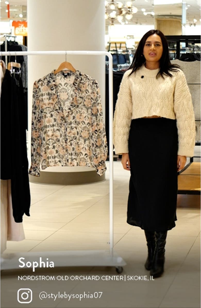 Jodelle Floral Silk Blouse, sales video thumbnail