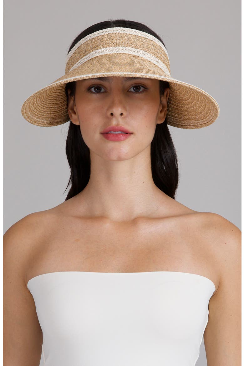 Trixie Wide Brim Packable Visor, Alternate, color, SAND