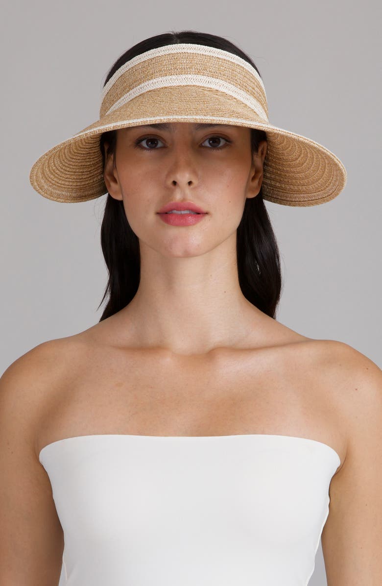Eugenia Kim Trixie Wide Brim Packable Visor, Alternate, color, Sand
