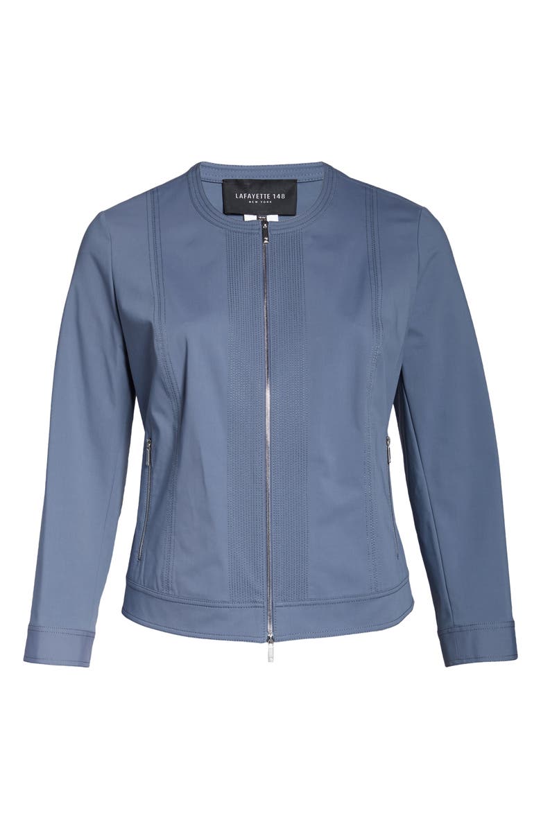Lafayette 148 New York Kyle Topstitch Detail Jacket, Alternate, color, 