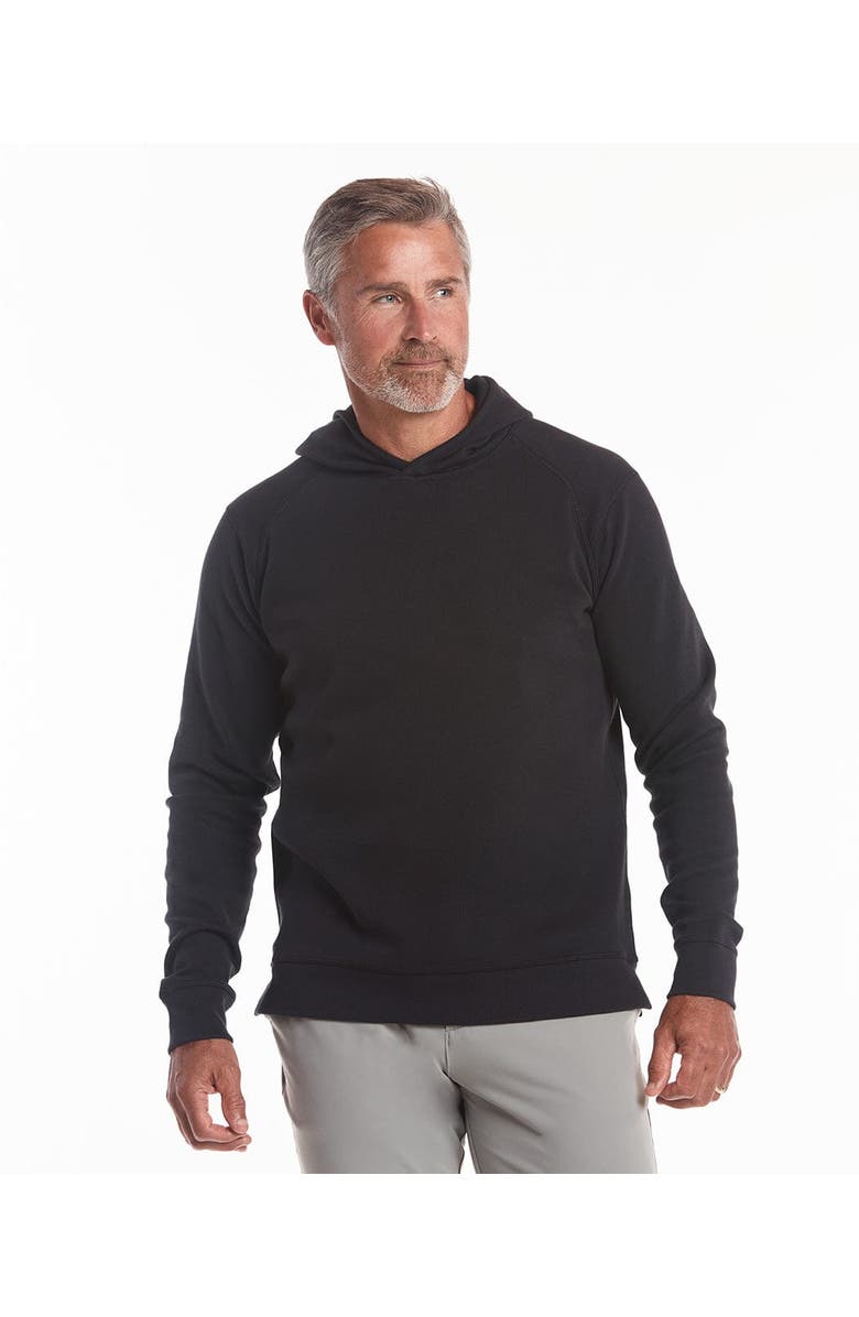 Public Rec Waffle-Knit Hoodie, Main, color, Washed Black