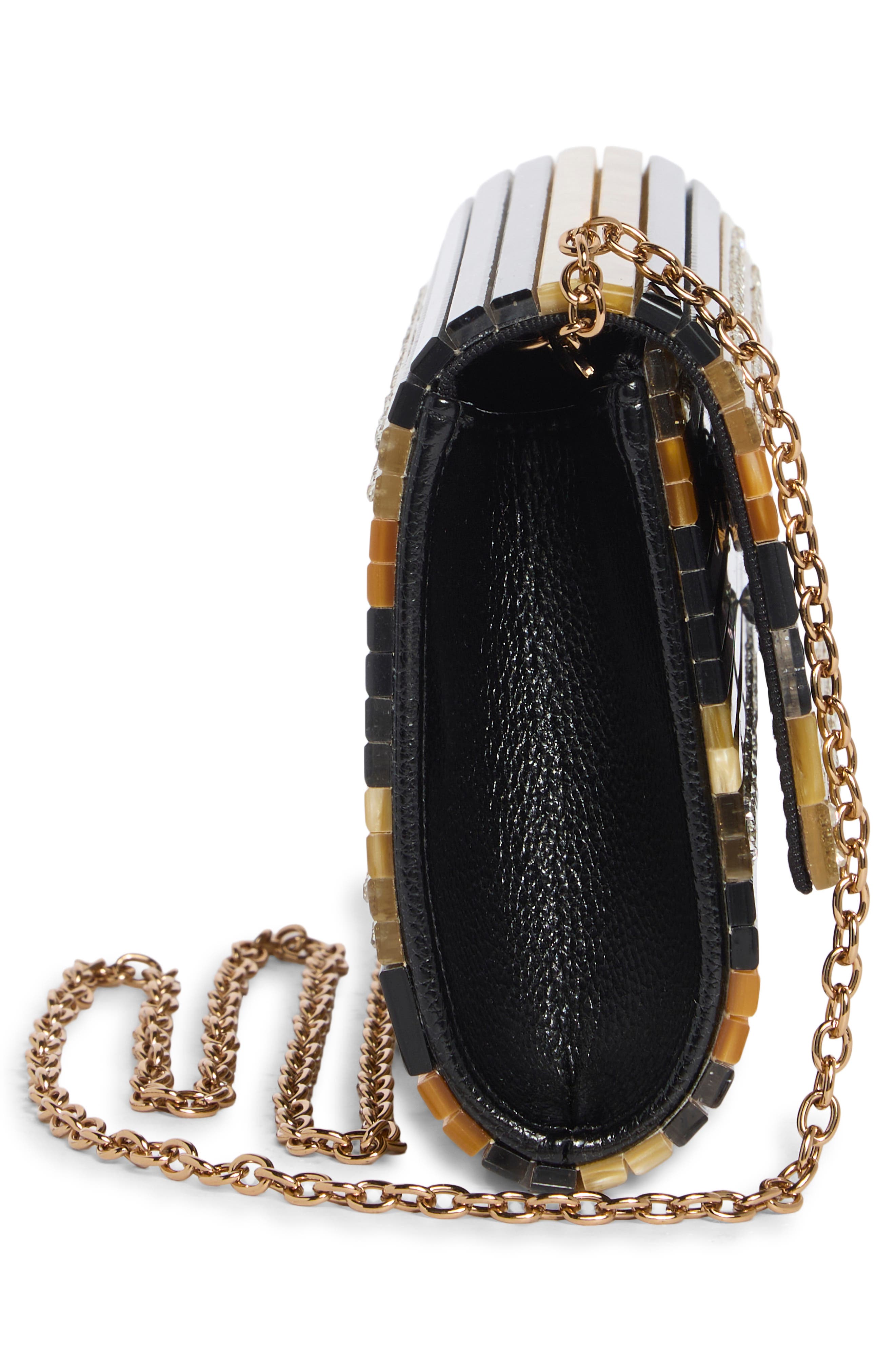 Kurt Geiger London Party Clutch, Alternate, color, Black/ Gold