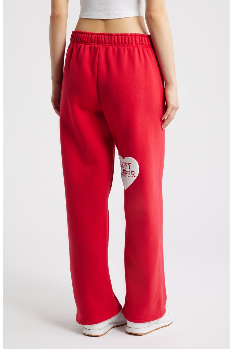 Scarlett Heartfelt Sweatpants, Alternate, color, DEEP RED