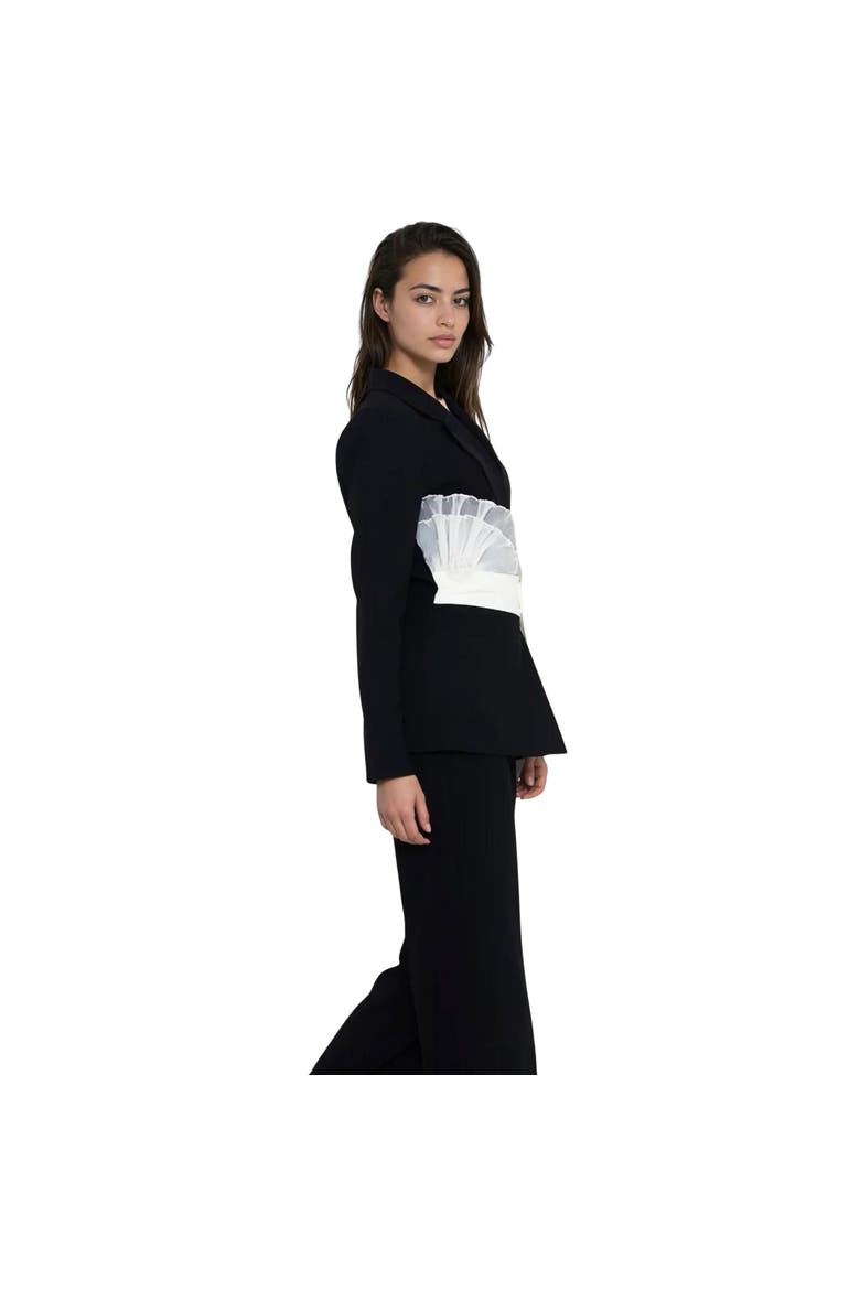 Roset Blazer with Belt, Alternate, color, BLACK
