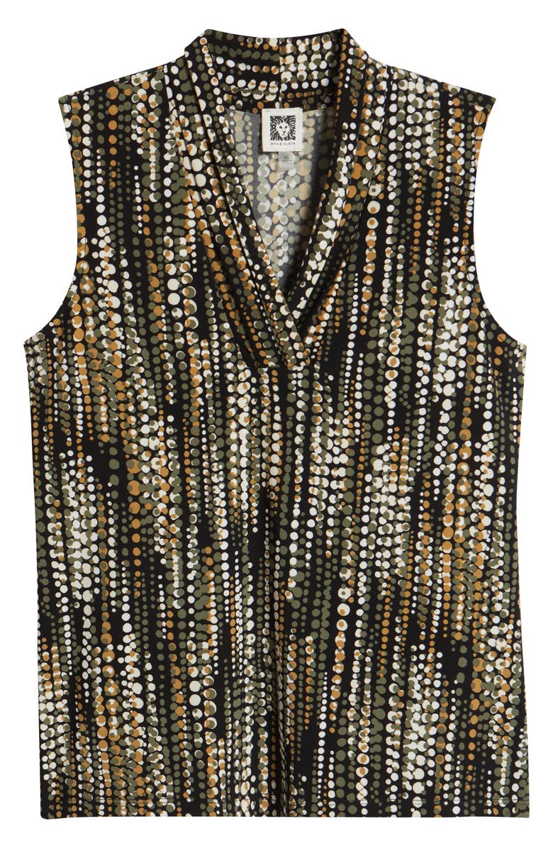 Anne Klein Printed Triple Pleat Sleeveless Top, Alternate, color, 