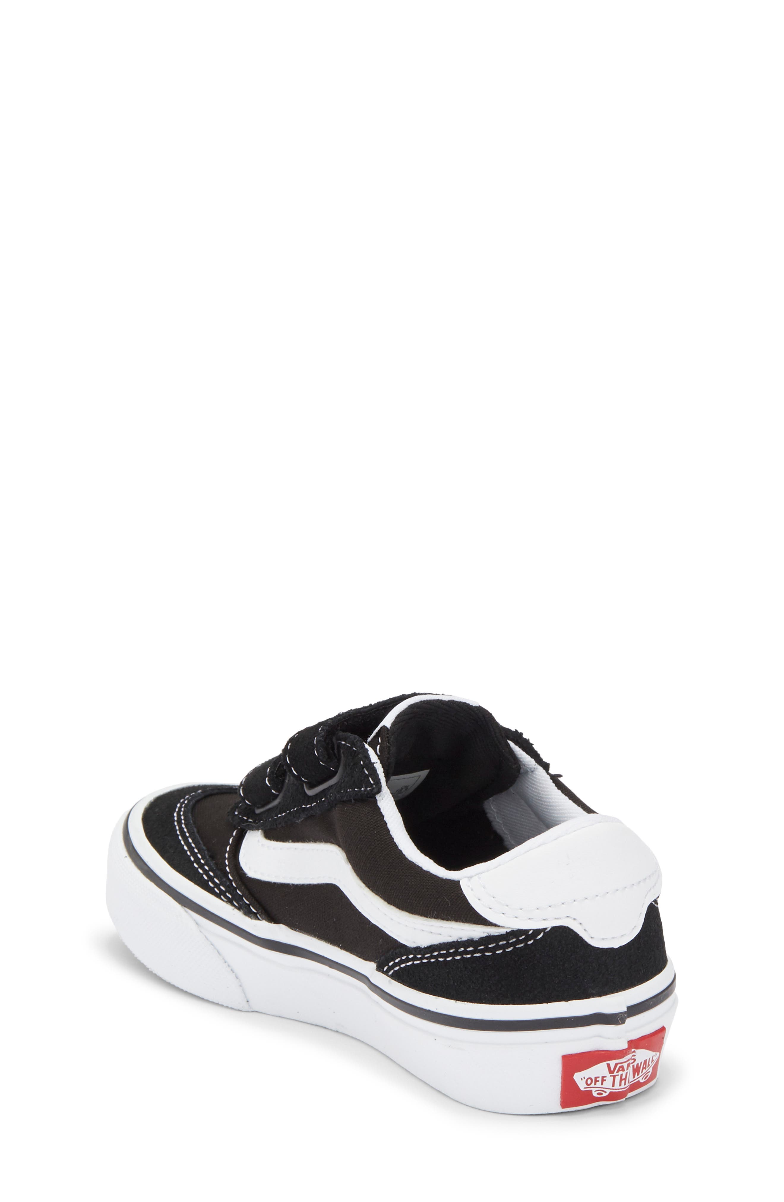 Vans Kids' Brooklyn Sneaker, Alternate, color, Suede/Canvas Black/White