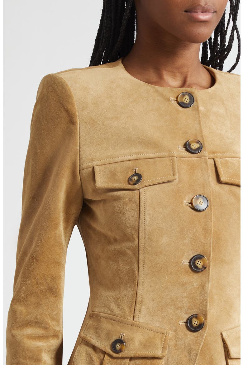 Orrin Suede Cargo Jacket, Alternate, color, DESERT KHAKI