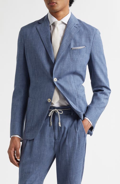 ELEVENTY ELEVENTY UNSTRUCTURED LINEN & WOOL BLEND SPORT COAT 