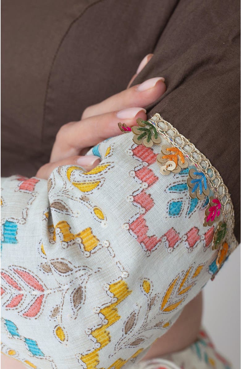 RAAS Zelda Tiered Chaniya Choli Set, Alternate, color, Beige