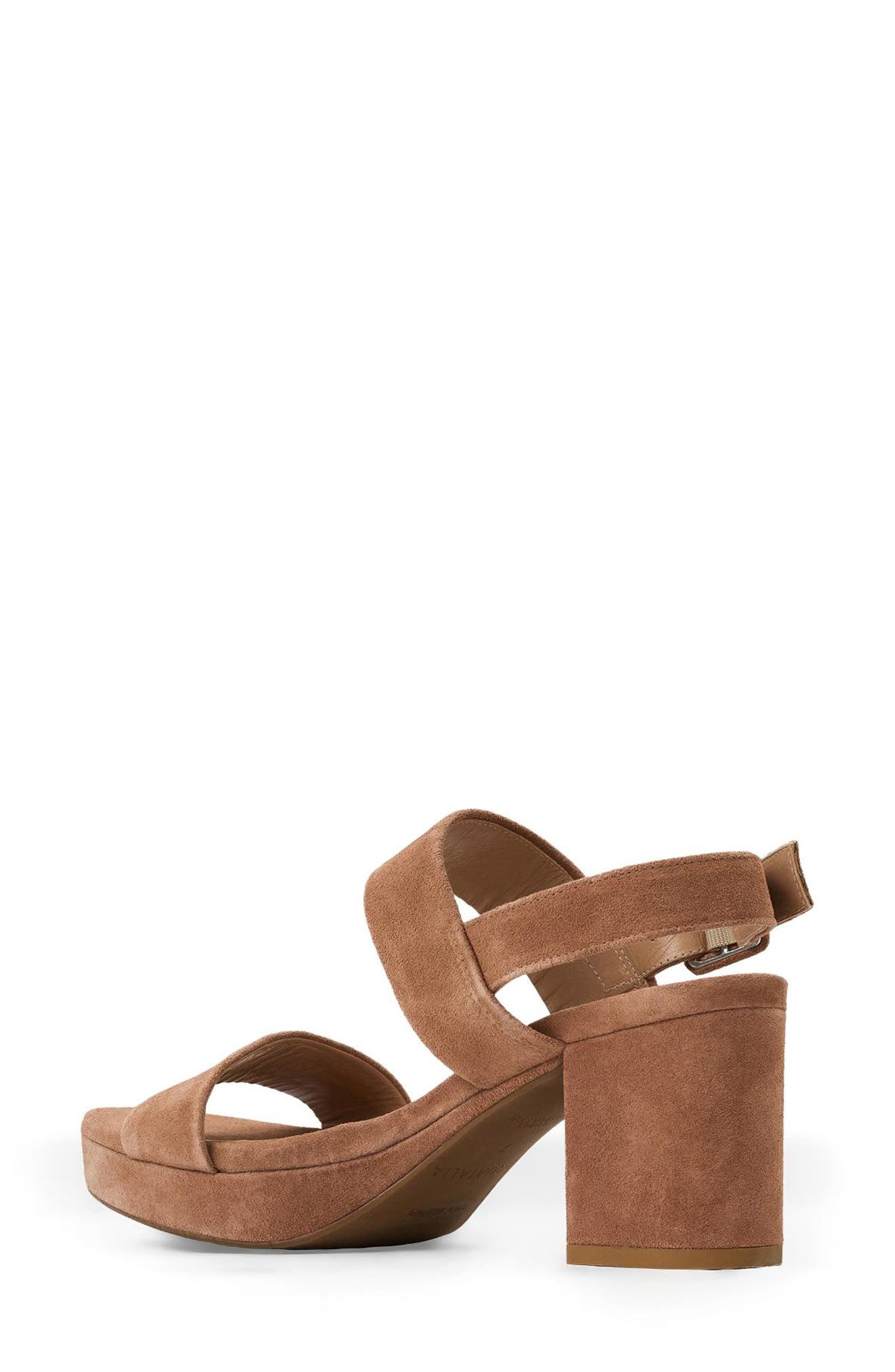 Melly Weatherproof Platform Sandal, Alternate, color, CLAY SUEDE