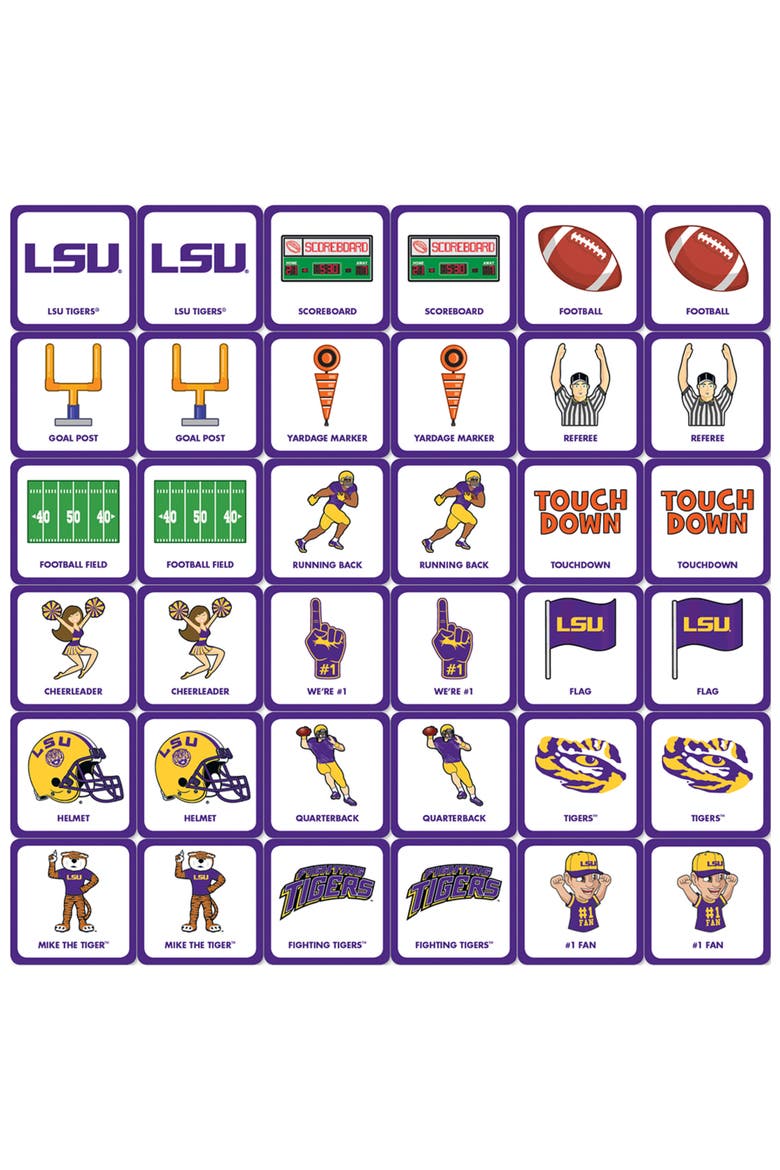 LSU Tigers Matching Game, Alternate, color, Multicolor