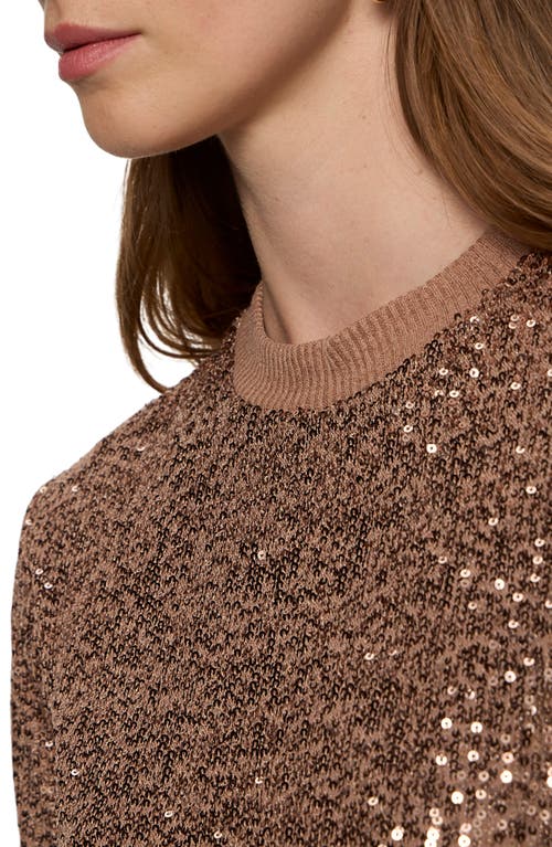 Sanctuary Relaxed Sparkle Knit Top In Brown