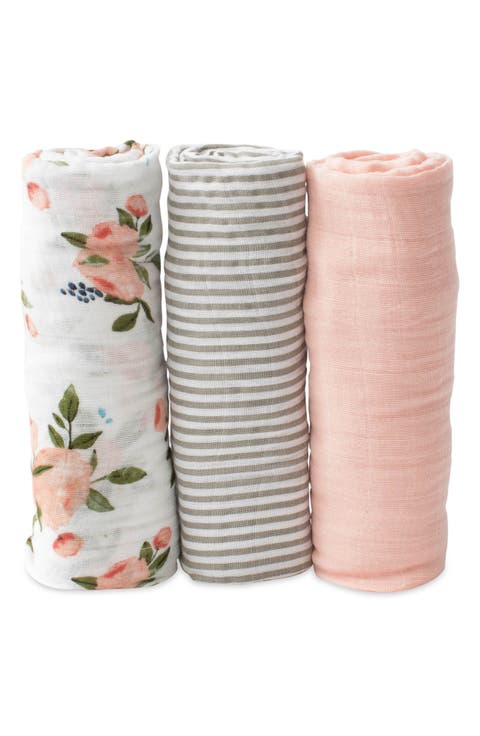3-Pack Cotton Muslin Swaddle Blankets