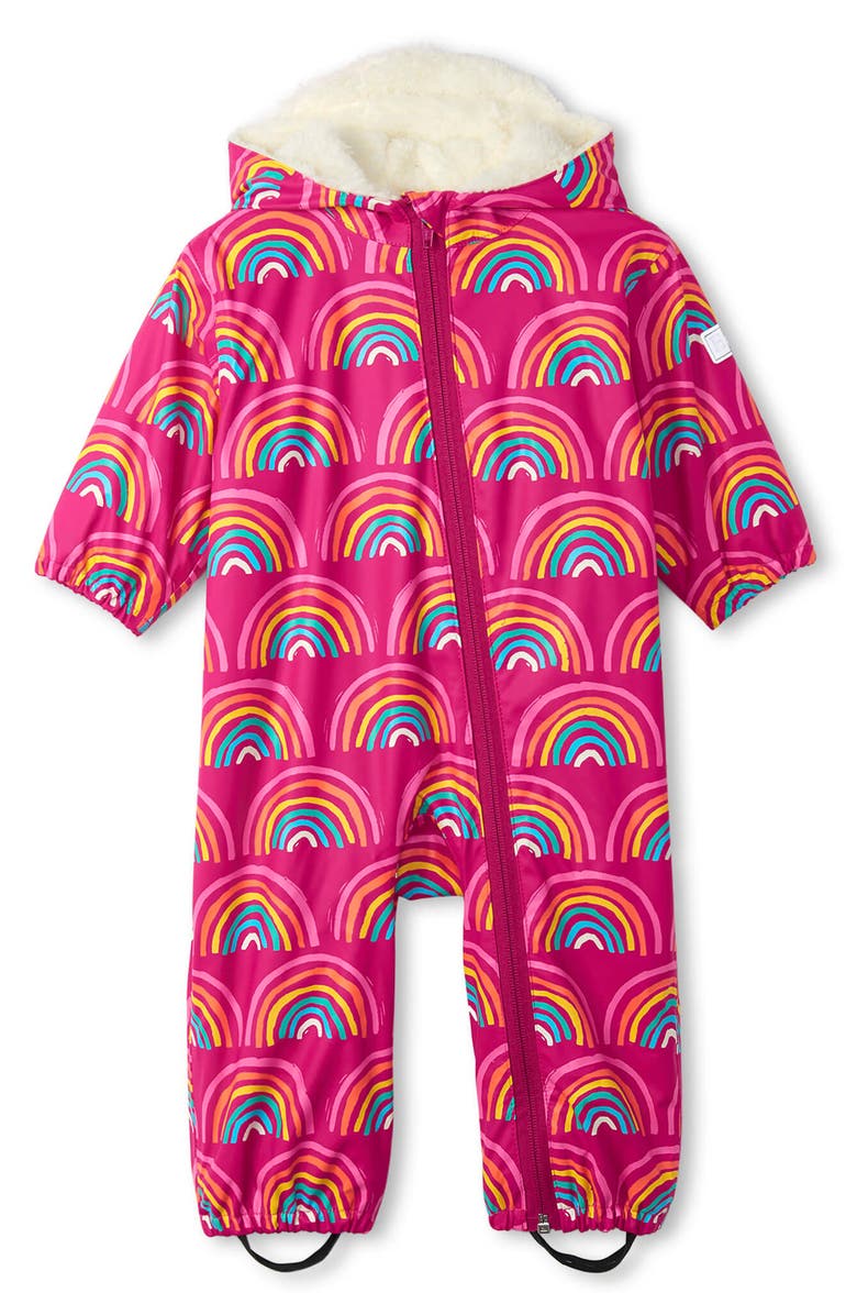 Hatley Rainy Rainbows Hooded Bunting, Main, color, 
