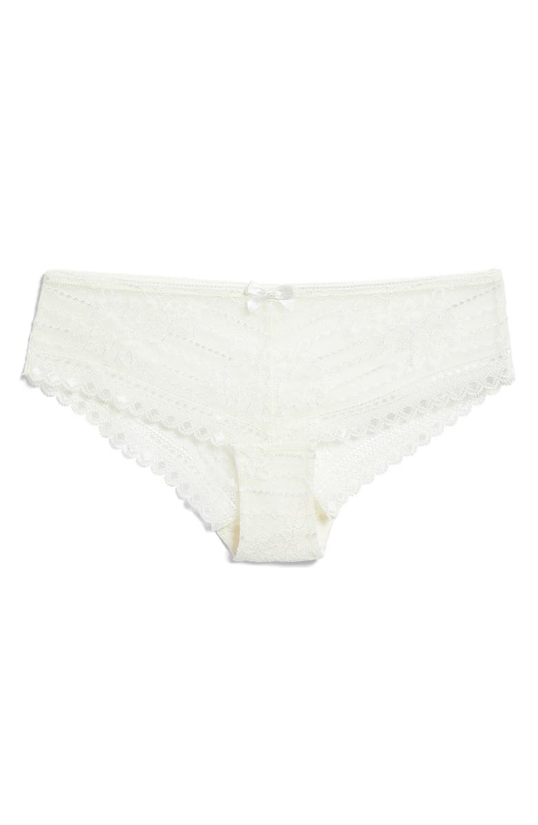 Etam Panama Lace Briefs, Alternate, color, Ecru
