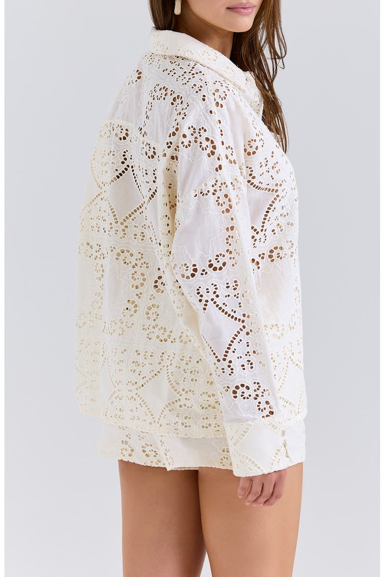 Samah Broderie Anglaise Shirt, Alternate, color, WHITE