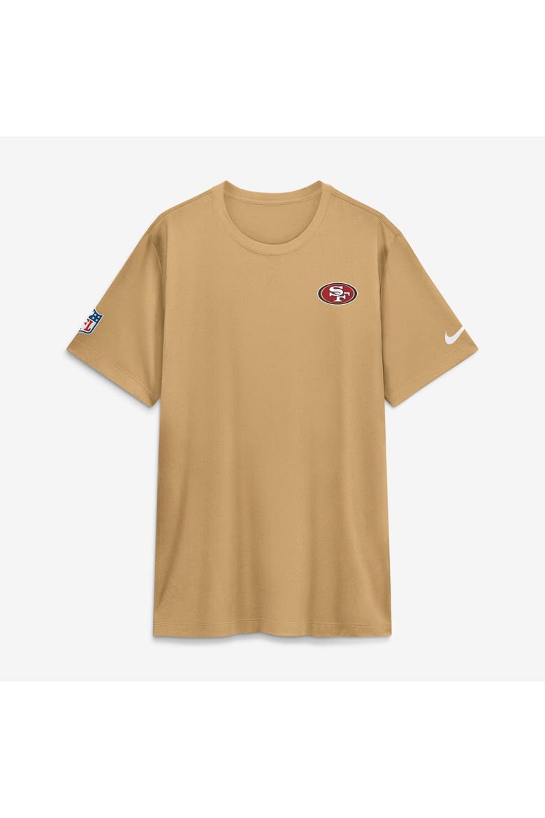 Men's Nike Gold San Francisco 49ers Sideline Legend Small Logo Dri-FIT T-Shirt, Main, color, Gold