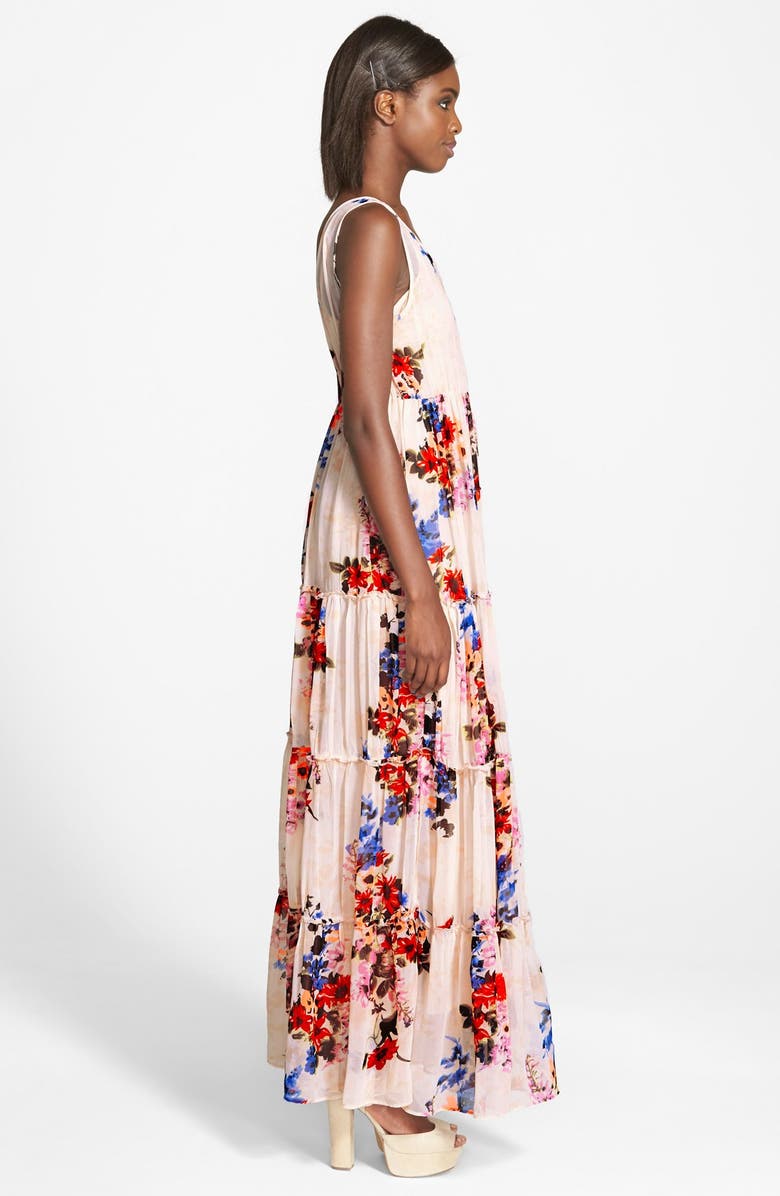Raga 'Feeling Floral' Tiered Maxi Dress, Alternate, color, 