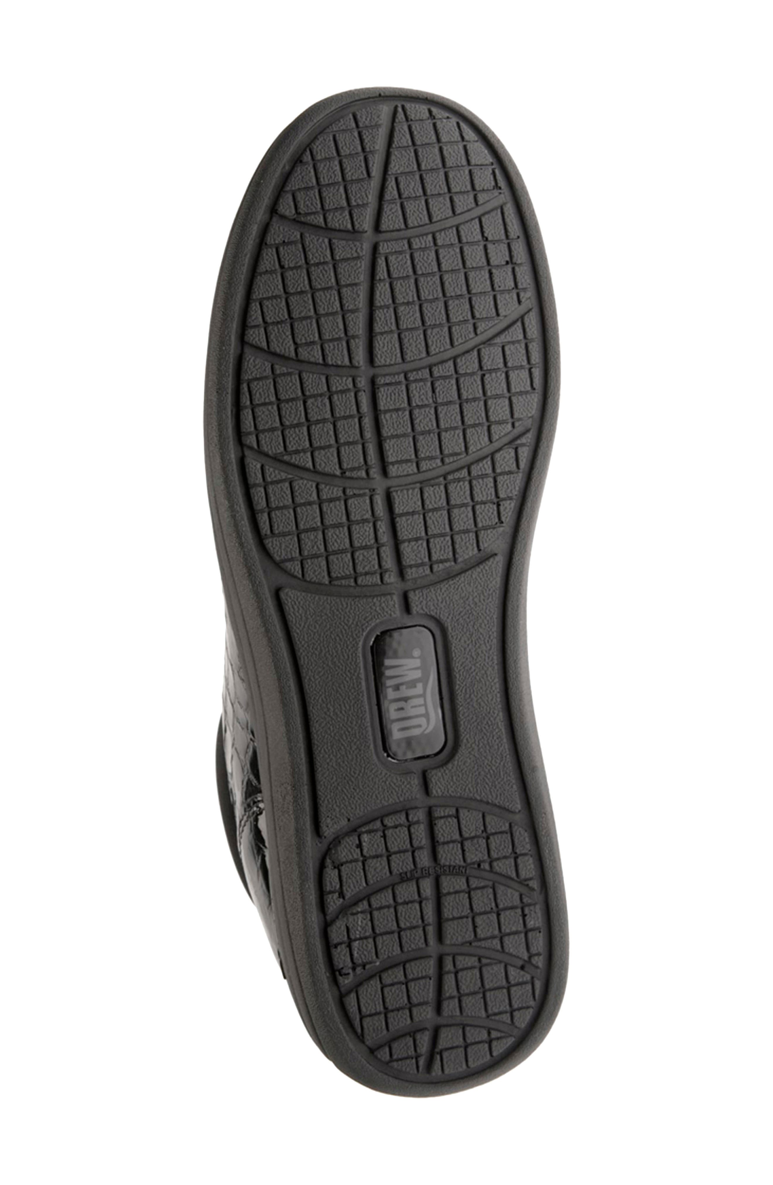 Tulip Leather Sneaker, Alternate, color, BLACK CROC