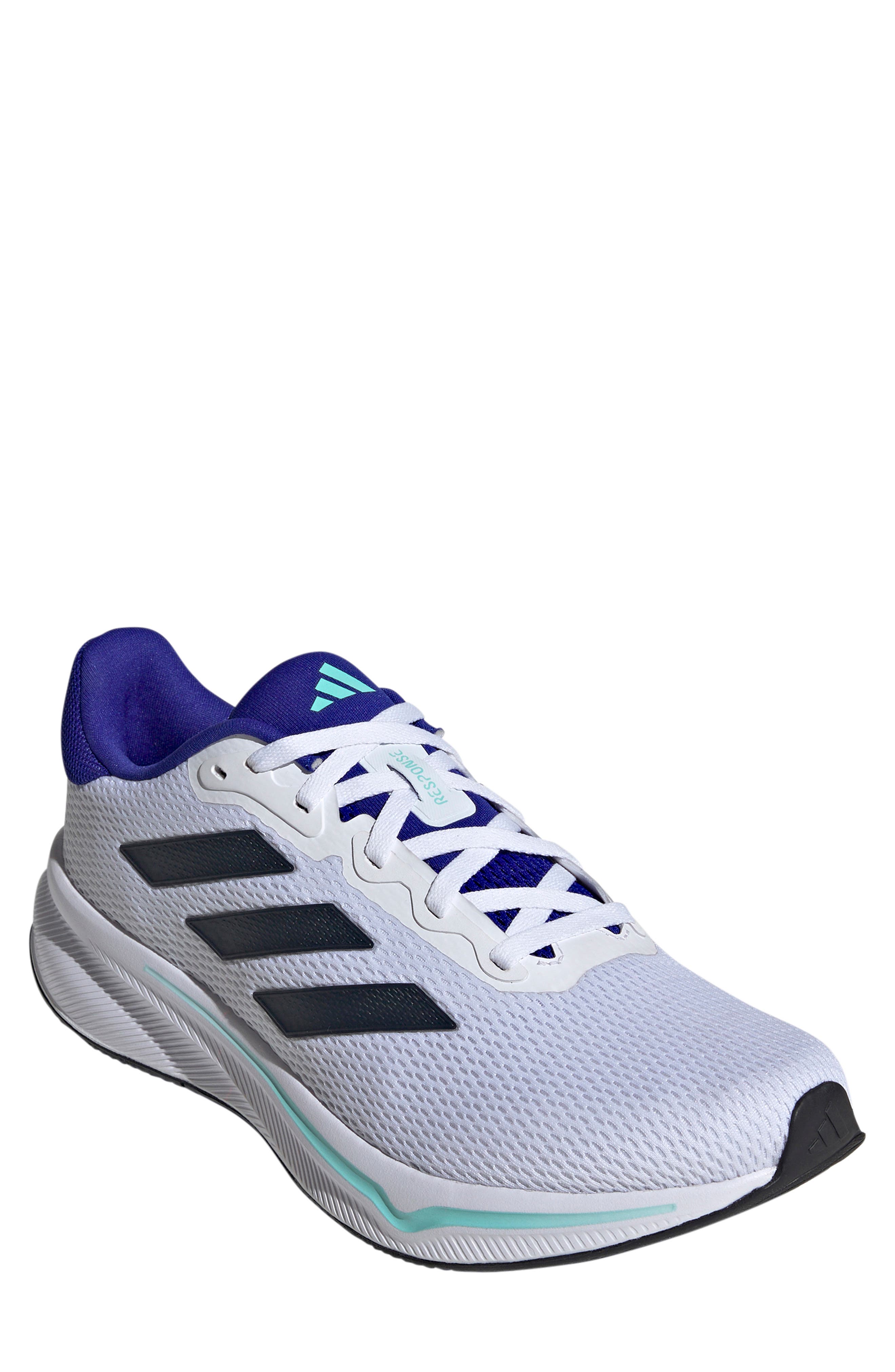 Response Sneaker, Main, color, WHITE/AURORA INK/FLASH AQUA