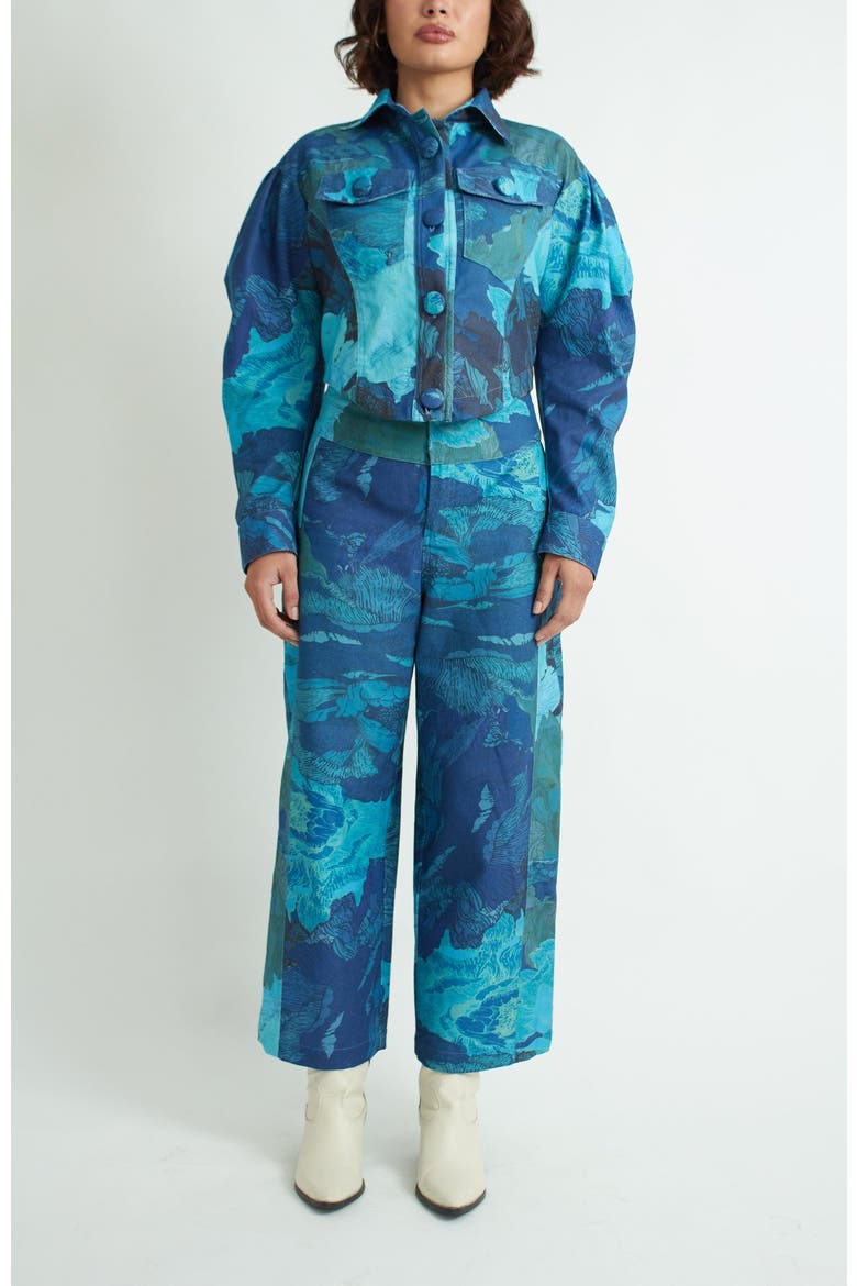 Bliss Pant, Alternate, color, Floral Camo In Shades Of Blue