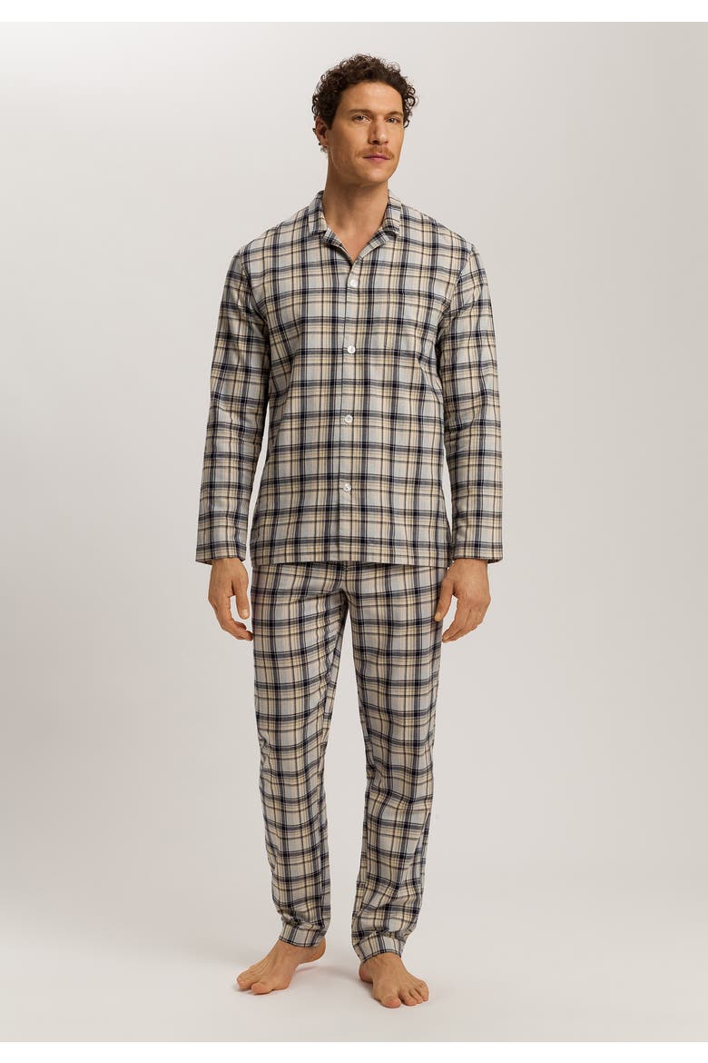 Cozy Comfort Cotton Flannel Button Front Pajama Set, Alternate, color, Cardamom Check
