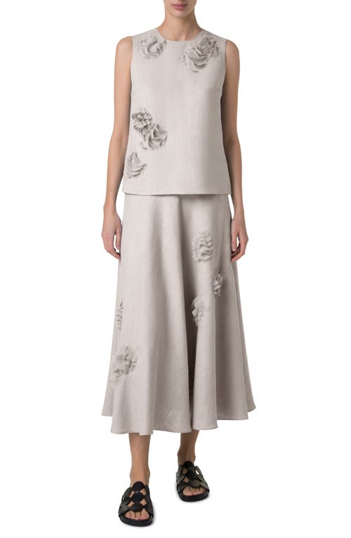 Akris Punto 3d Carnation Linen Tank In Chalk