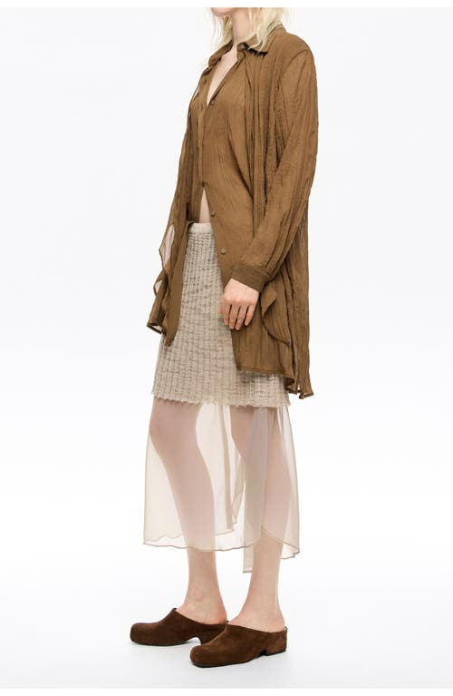 Bimba Y Lola Overlay Knit Skirt In White