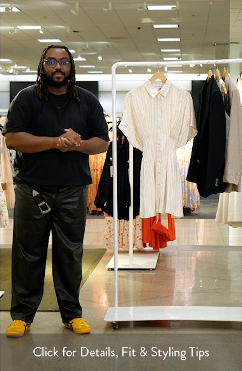 Cameron Pleated Mini Shirtdress, sales video thumbnail