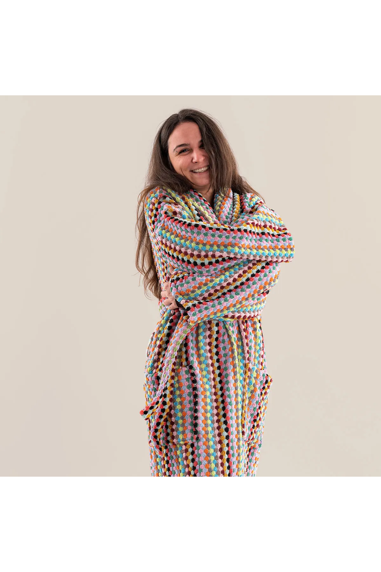 Super Plush Confetti Robe by Kalkedon Towels, Alternate, color, Multi