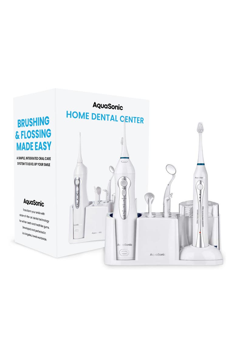 Home Dental Center Ultra Sonic Rechargeable Electric Toothbrush & Smart Water Flosser Set, Main, color, NO COLOR