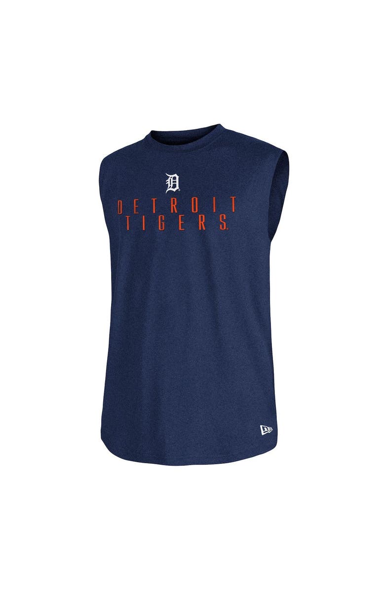 New Era Men's New Era Heather Navy Detroit Tigers Team Muscle Tank Top, Alternate, color, Navy