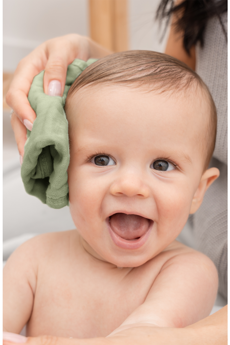 Muslin Washcloths - Pack of 10, Alternate, color, Sage