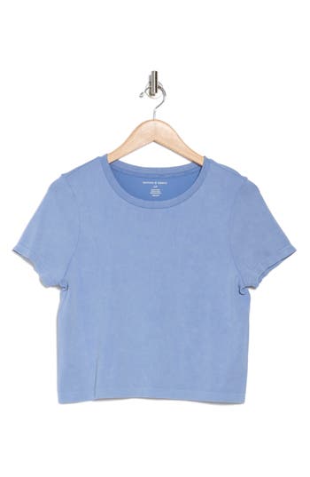 Shop Harmony And Balance Seamless Cropped T-shirt In Harbor