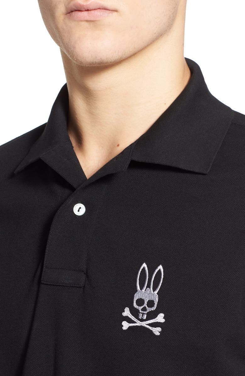 Psycho Bunny 'Tall Bunny' Piqué Pima Cotton Polo, Alternate, color,