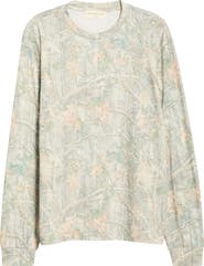 Museum of Peace & Quiet Wordmark Camo Logo Long Sleeve Graphic T-Shirt