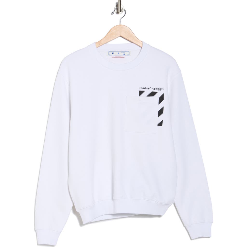 Off-white Marker Logo-print Sweatshirt In White