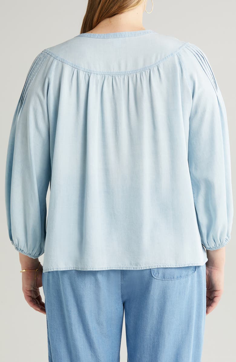 Caslon<sup>®</sup> Pintuck Detail Chambray Top, Alternate, color, 